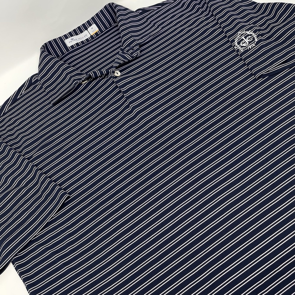 Peter Millar Featherweight Polo Mens M Country Club of Jackson CCJ Golf Stripe